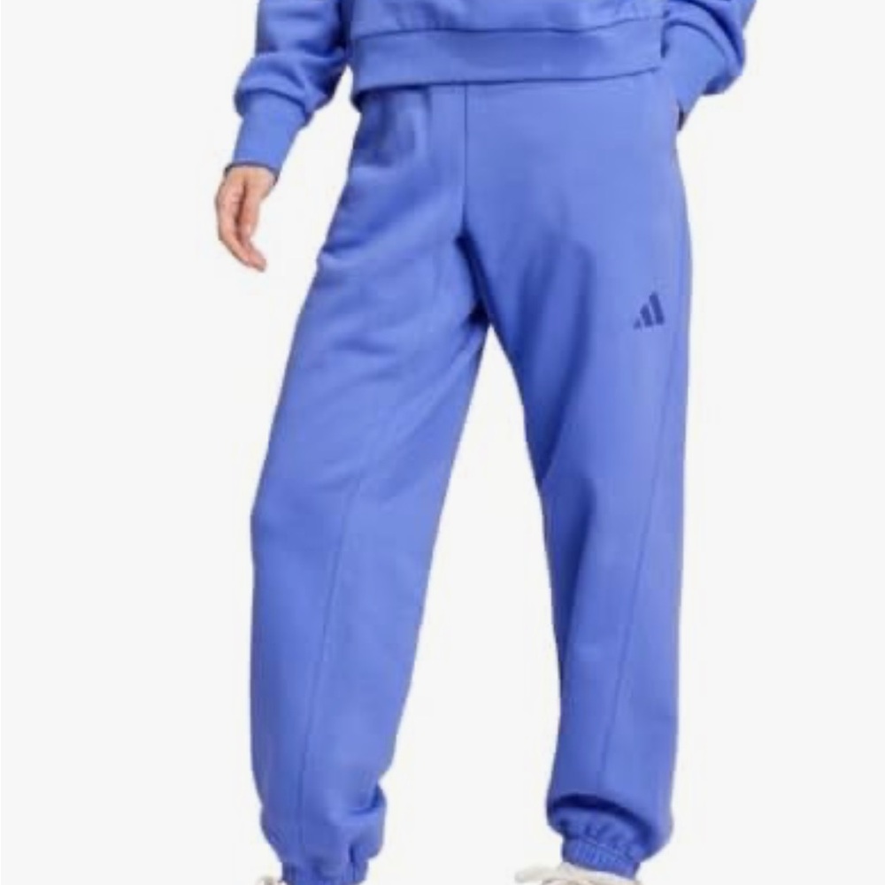 Adidas Women's All SZN Relaxed-fit Fleece Sweatpants in Semi Cobalt Blue